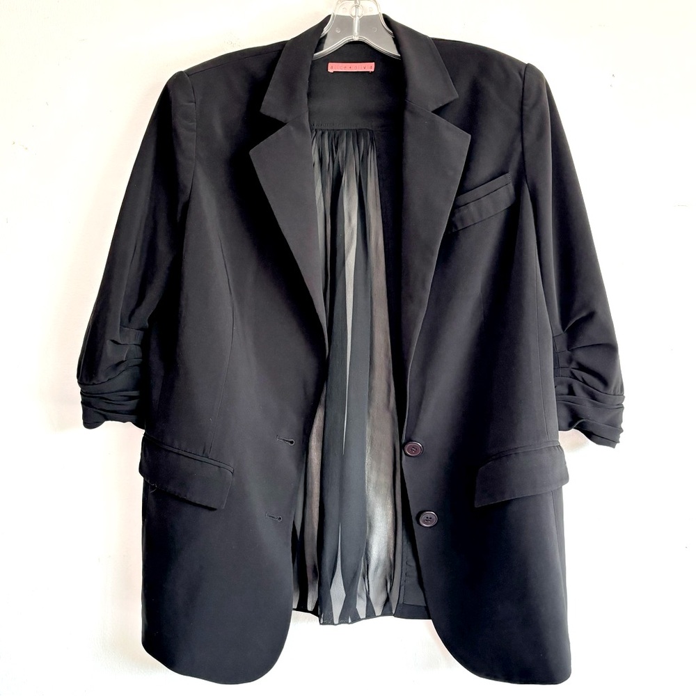 ALICE + OLIVIA Black Blazer with Sheer Back Panel size Medium